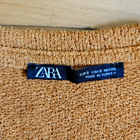 Zara Mustard Yellow Knit Blouse - Picture 4 of 13